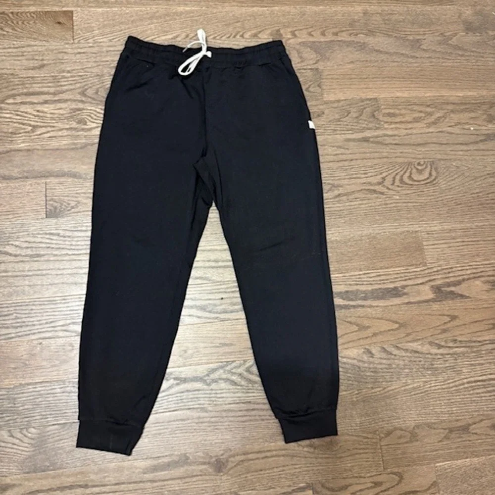 Vuori Black Athletic Joggers Waist Tapered Sweatpants
